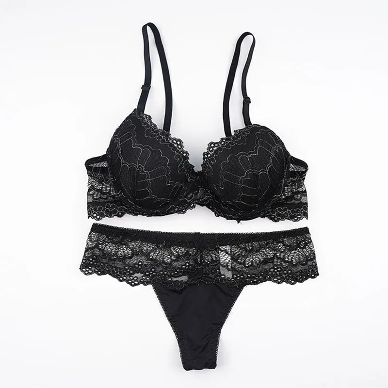 TNW Jessie lacy Floral Padded Bra and Panty Set