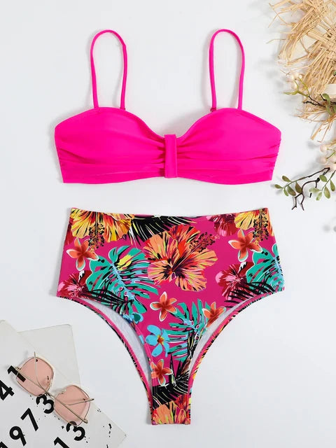 Floral Printed Padded Pushup sexy Bikini set for women 