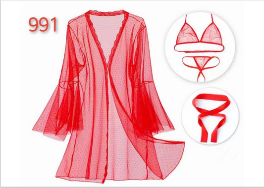 Softy Wear Solace - Two Piece Robe Lingerie sexy lingerie hot nightwear for women Net Nighty dress for bridal price in pakistan 