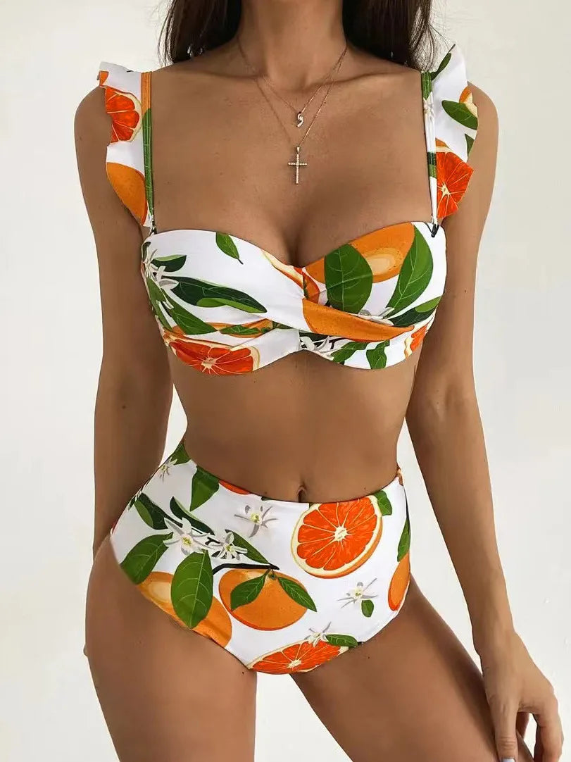 Imported Fruit printed Sexy Bikini set for women 