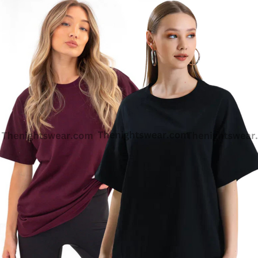 Pack of 2 - Maroon & Black