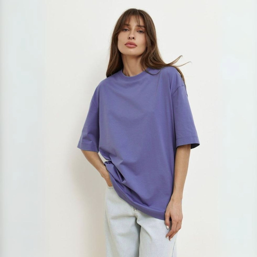 PLAIN OVERSIZE TEE - LILAC