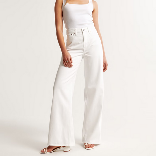 White Wide Leg Jeans