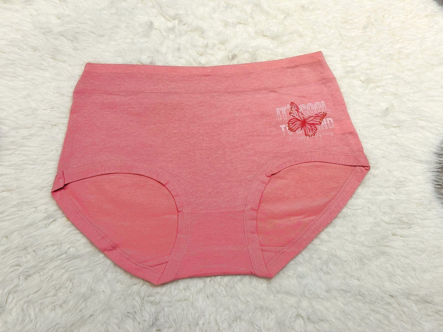 Softy Wear Butterfly Print Brief Cotton Panty pink covered panties for women and ladies price in pakistan online