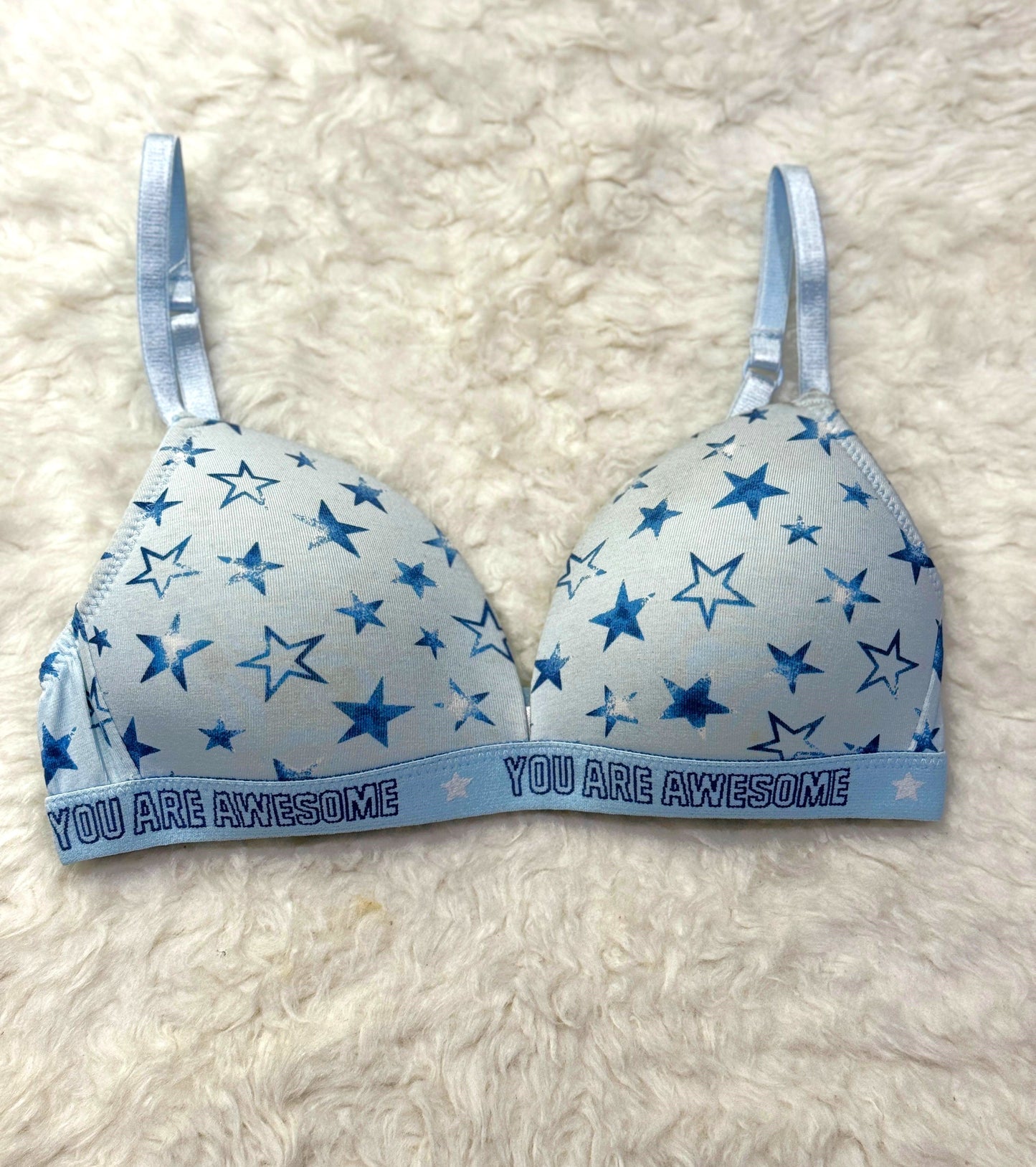 Softy Wear Star Printed Soft Padded Bra a blue color good quality comfortable feelin br a price in pakistan 