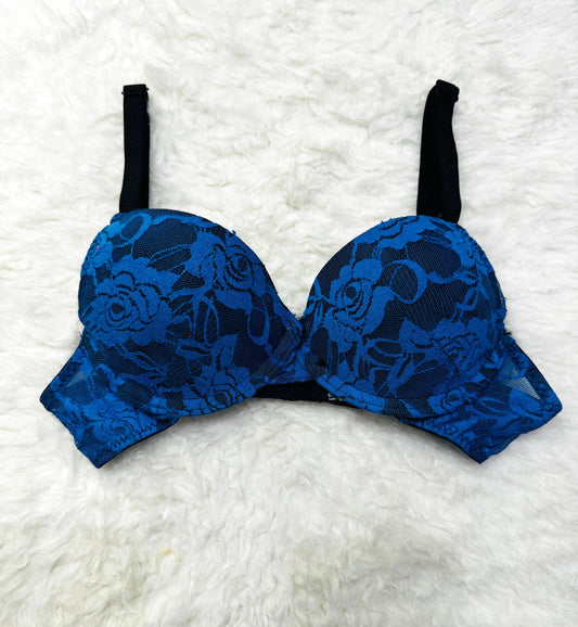 Softy Wear Spark Blue Floral Casual Padded Bra best quality unique design bra price in pakistan