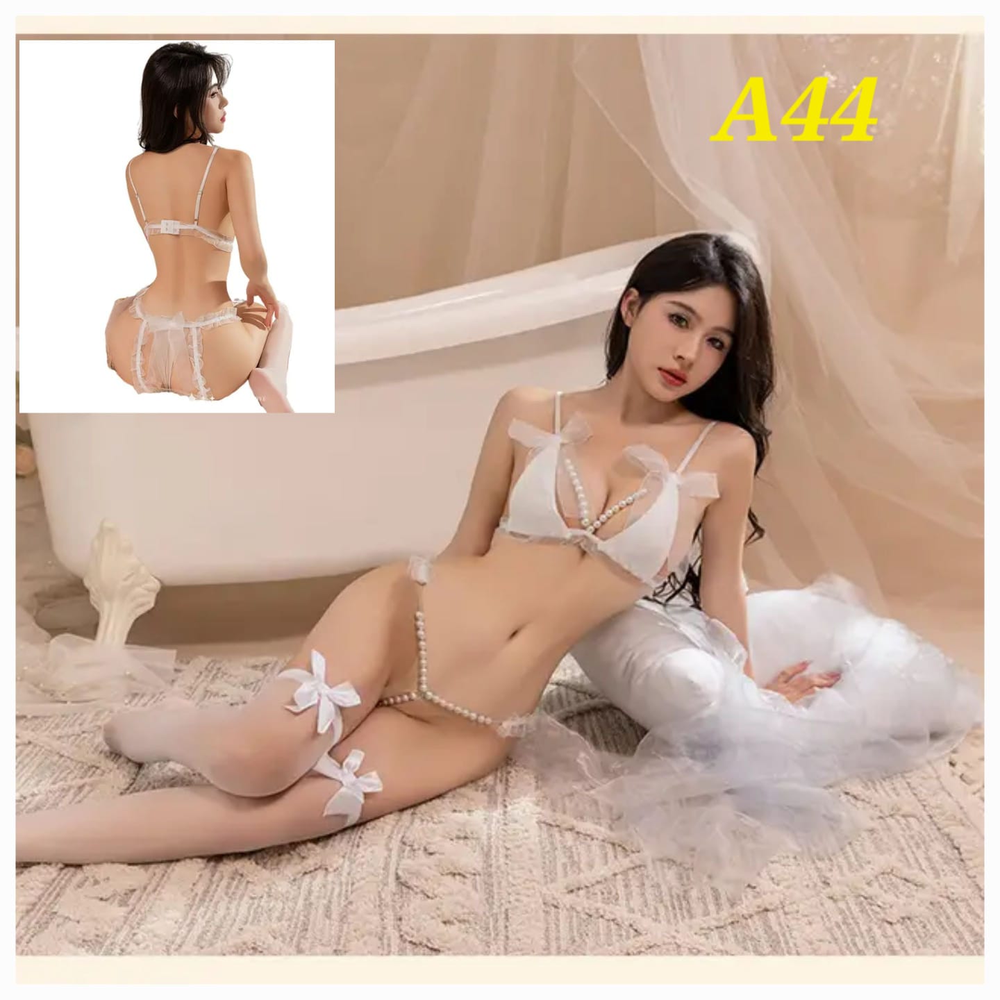 Softy Wear Delicate Open Crotch Transparent Set