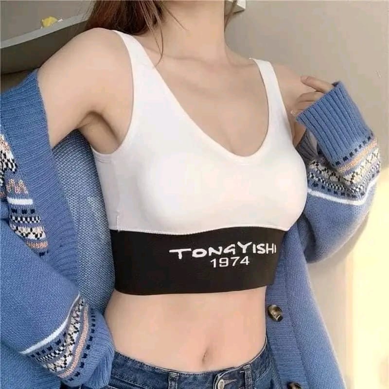 TNW Tank Sports Bra 1974 a premium quality white color sportswear br a with elstic for women price in pakistan