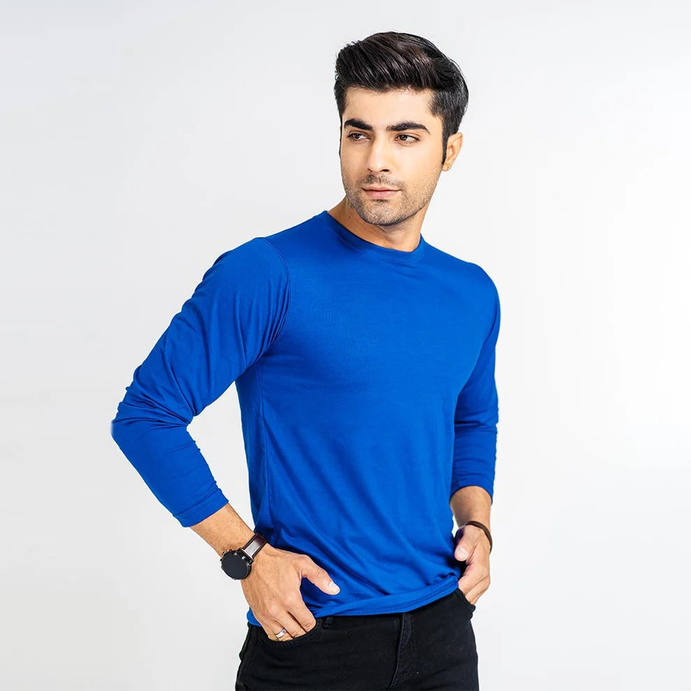 Full Sleeves Tees For Men - BLUE