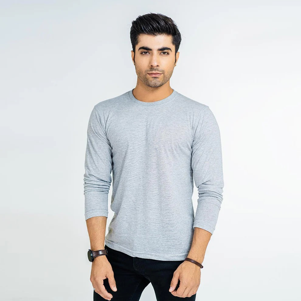 Full Sleeves Tees For Men - GREY