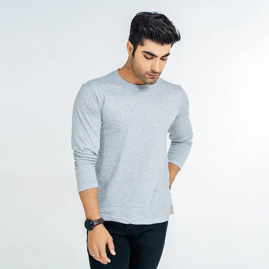 Full Sleeves Tees For Men - GREY