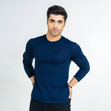 Full Sleeves Tees For Men - NAVY BLUE