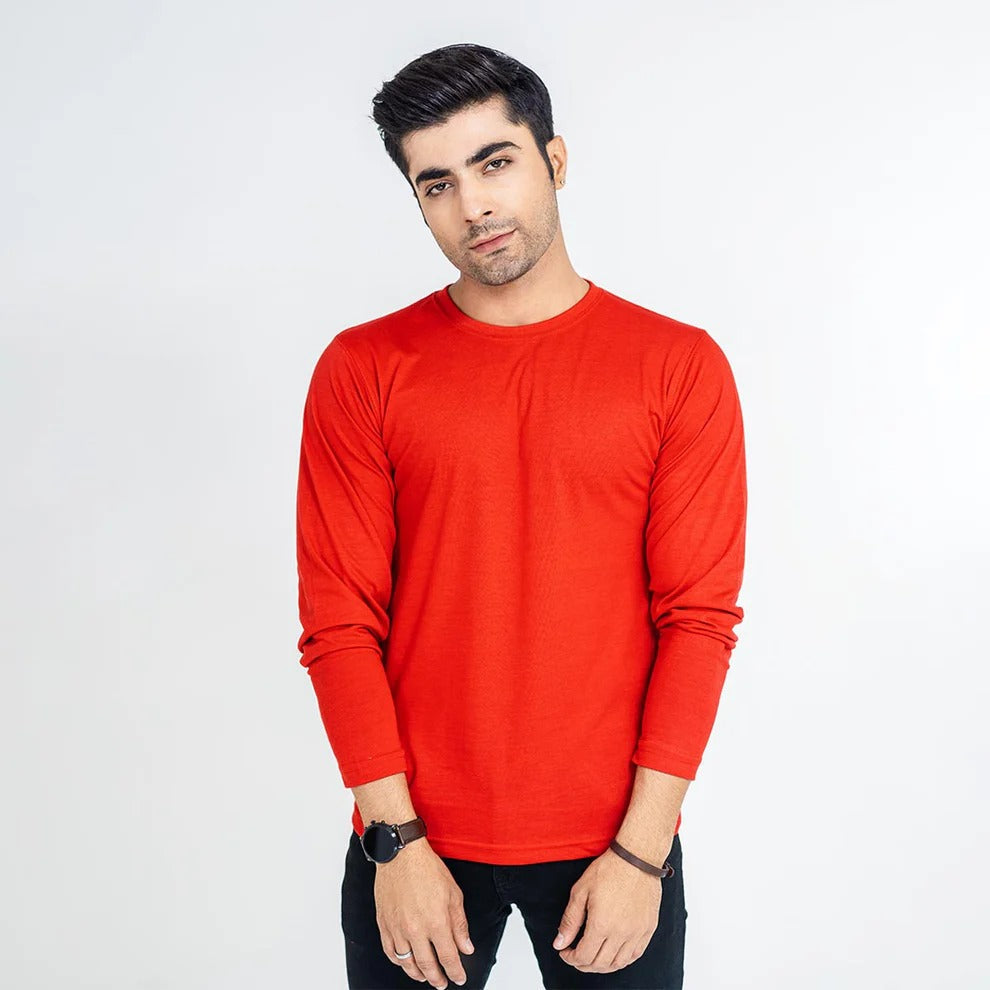 Full Sleeves Tees For Men - RED