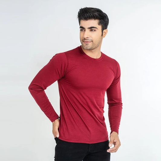 Full Sleeves Tees For Men - MAROON