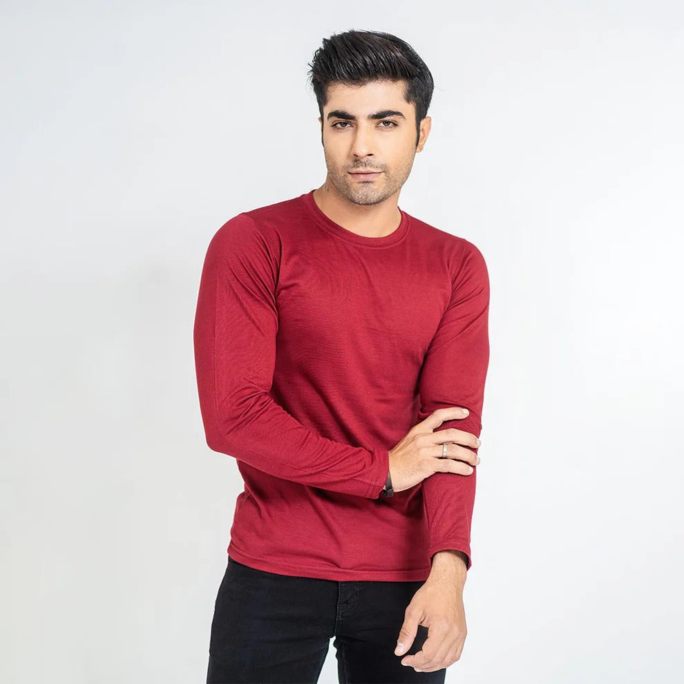 Full Sleeves Tees For Men - MAROON