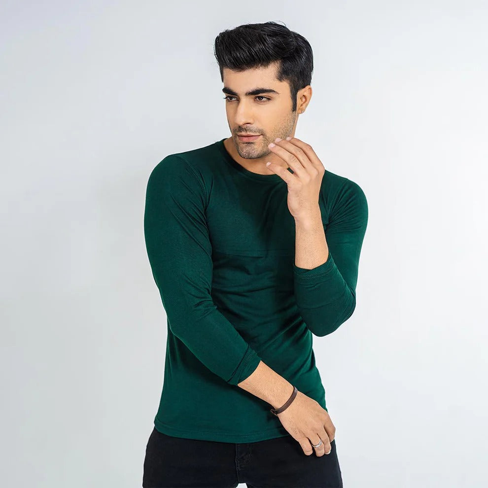 Full Sleeves Tees For Men - GREEN