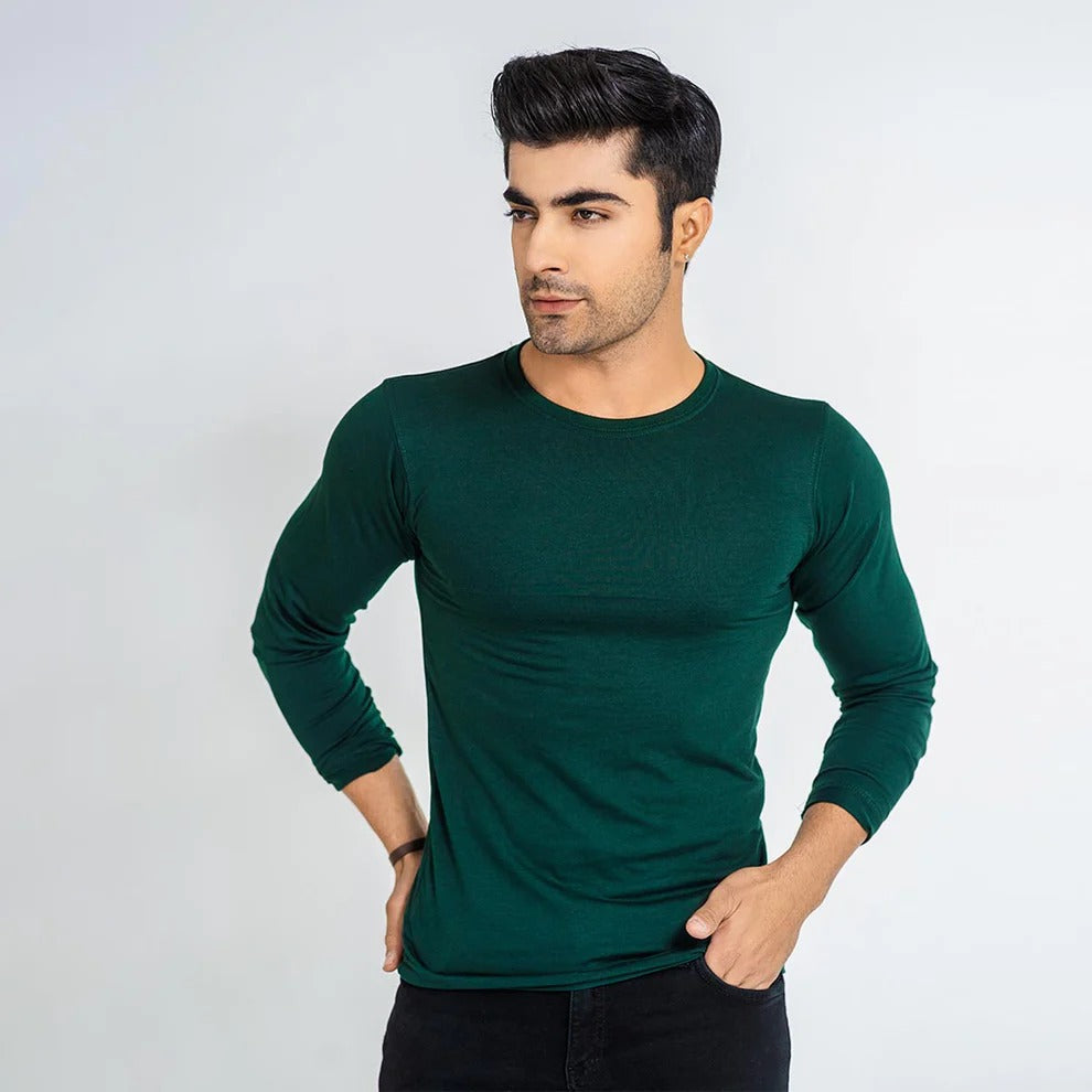 Full Sleeves Tees For Men - GREEN