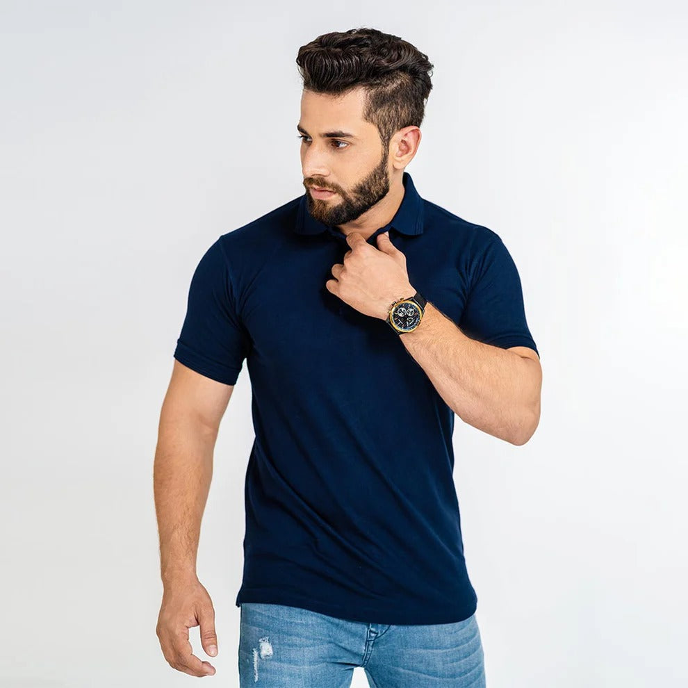 Polo T-Shirt For Men - NAVY BLUE