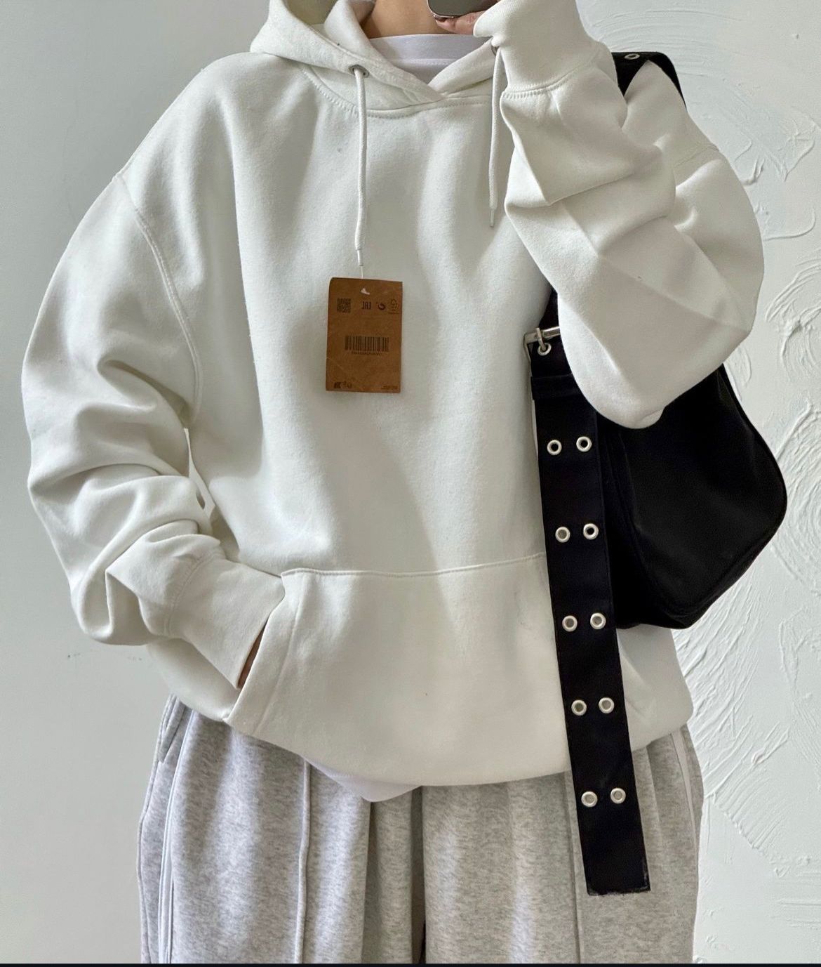 Plain Hoodie - White