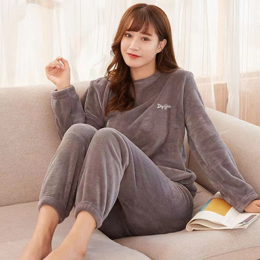 Divijia Fleece Pj Suit- Grey