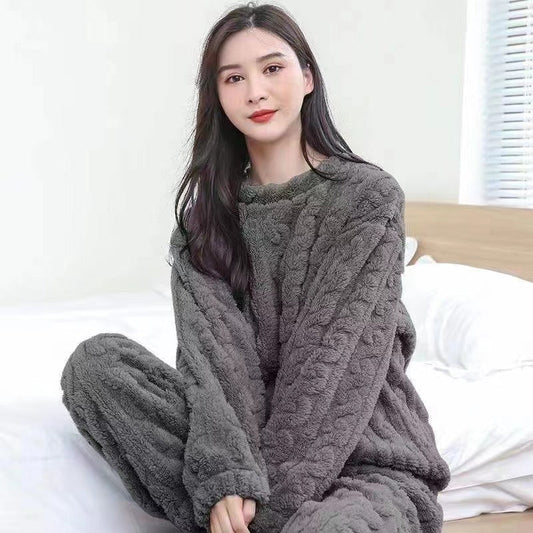 Cloudy Comfort Fleece Pajama Suit -Grey