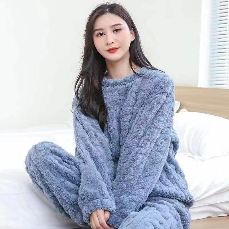 Cloudy Comfort Fleece Pajama Suit - Blue