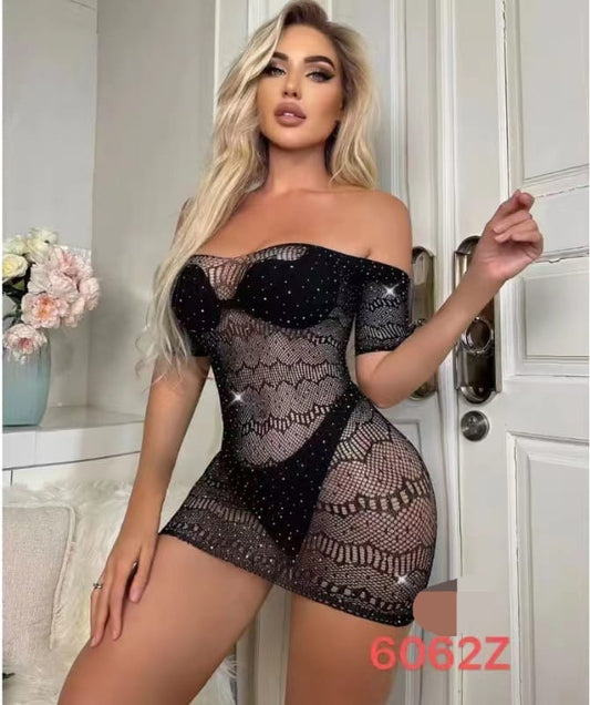 TNW Off Shoulder Half Body Stocking