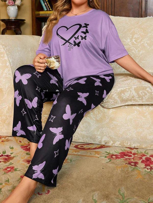 11.11 Sale Butterfly Purple PJ Suit