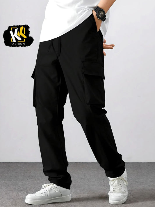 Black Pocket Baggy Trouser