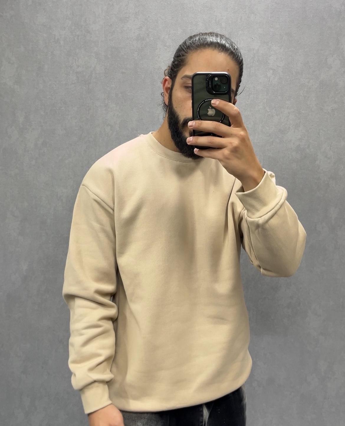 11.11 Sale-Men's Sweatshirts -Beige