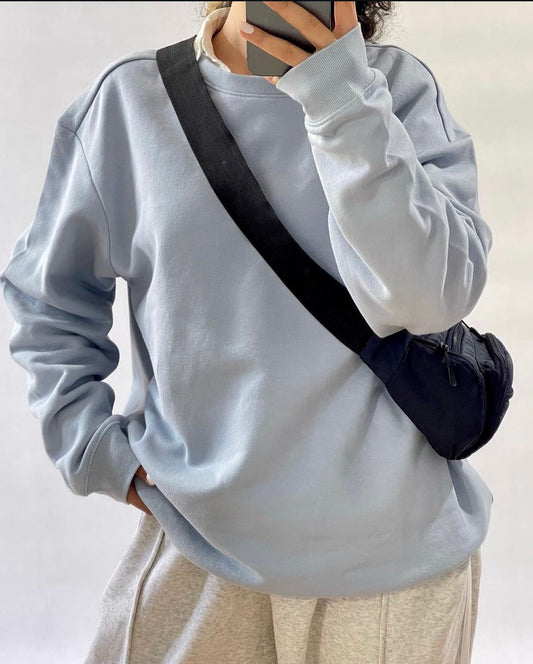 11.11 Sale-Women's Sweatshirts - Light Blue