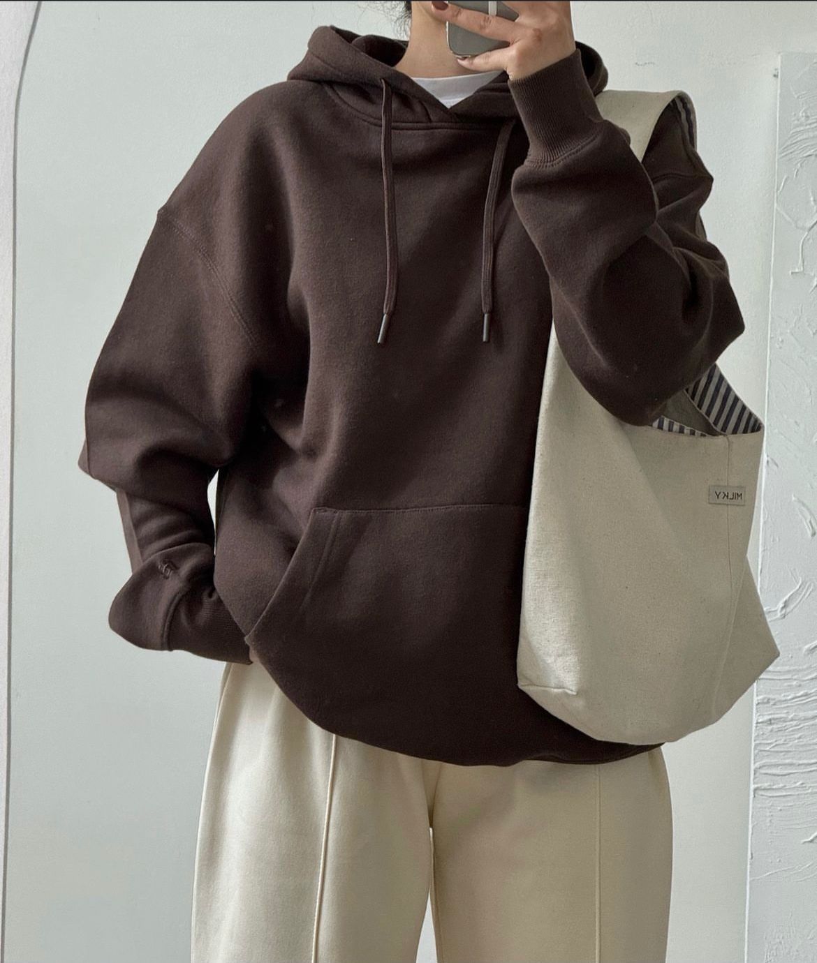 Plain Dark Brown Hoodie