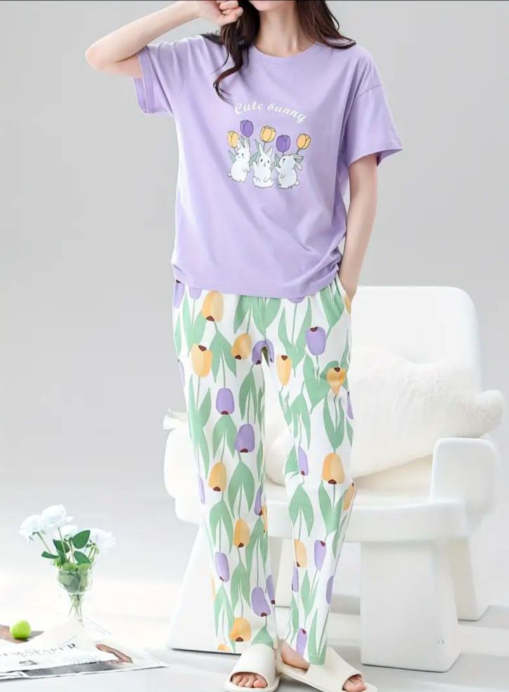 Cute Bunny Printed Night Suit