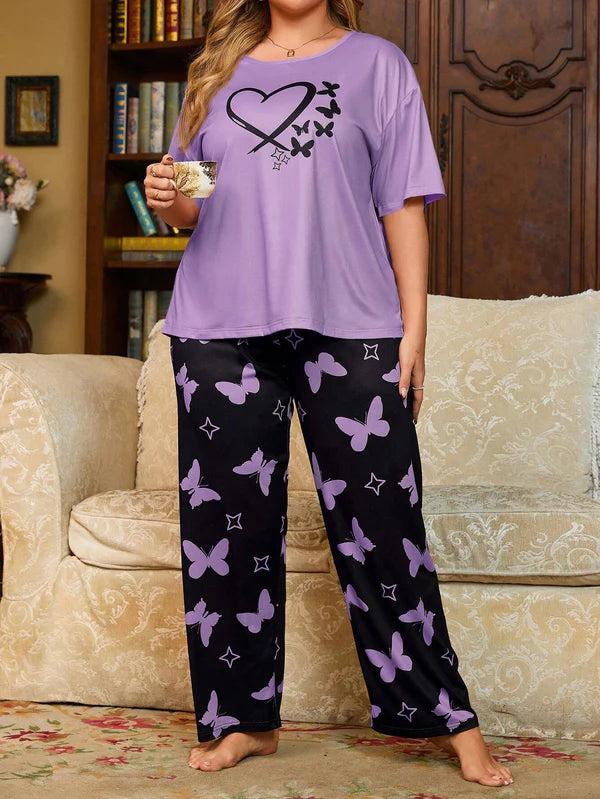 11.11 Sale Butterfly Purple PJ Suit