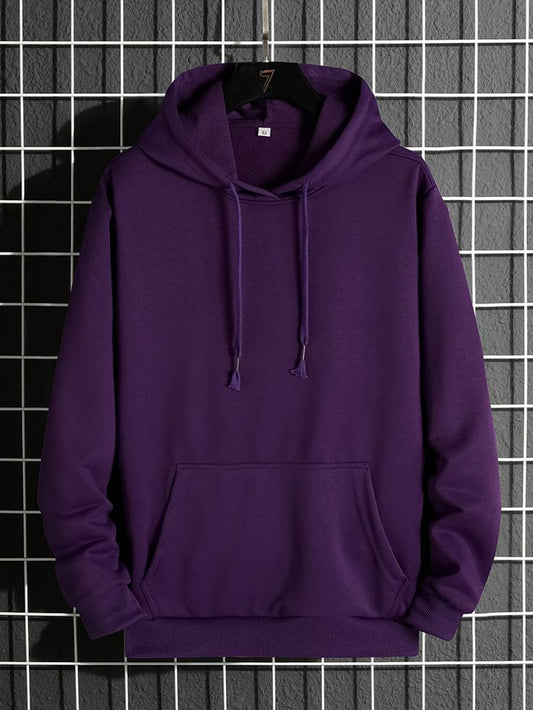 Plain Purple Kangaroo Hoodie