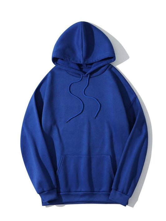 Plain Blue Kangaroo Hoodie