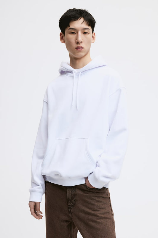 Mens White Hoodie