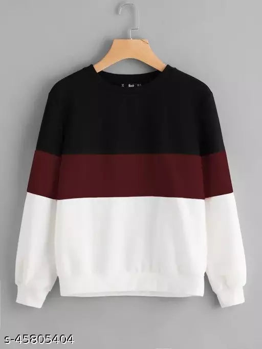 Black Maroon And White Sweatshirt