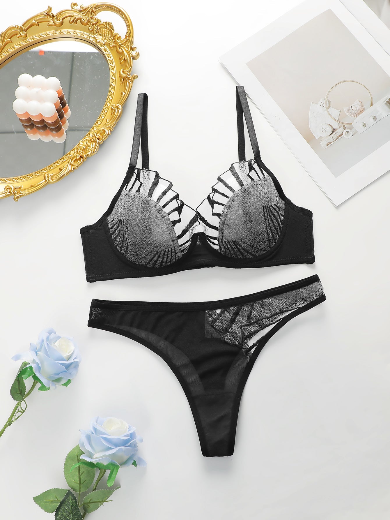 TNW Seashell Non Padded Bra and Panty Set