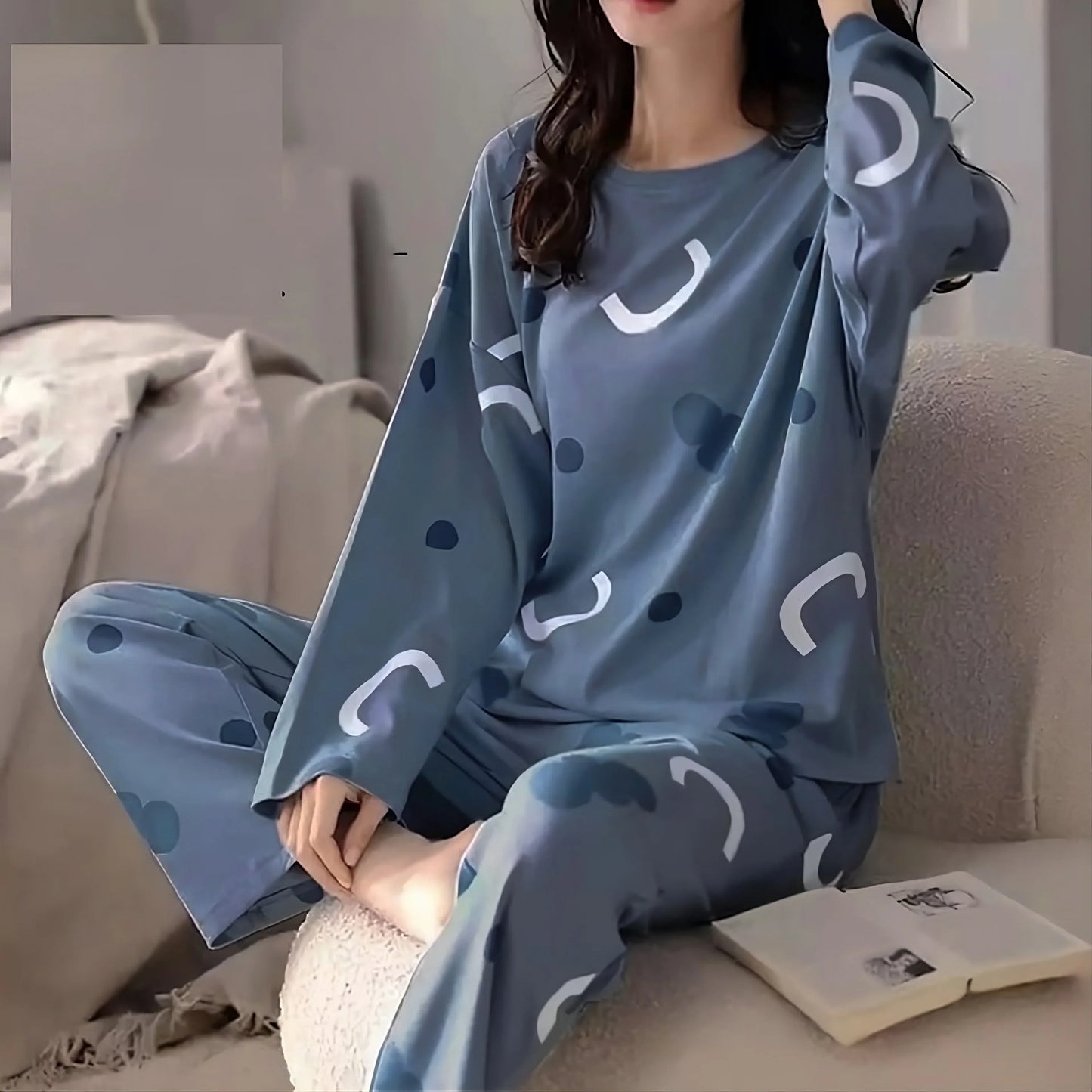 11.11 Sale Pattern Printed Woman Night Suit